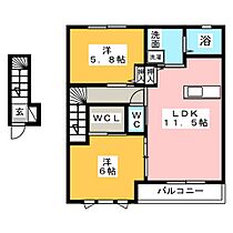 コスモパーク　A  ｜ 三重県多気郡明和町大字斎宮（賃貸アパート2LDK・2階・62.40㎡） その2