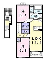 パークテラス 202 ｜ 三重県伊勢市下野町181（賃貸アパート2LDK・2階・58.60㎡） その2