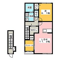 フォン　ロジュマン  ｜ 三重県伊勢市宮川２丁目（賃貸アパート1LDK・2階・50.96㎡） その2