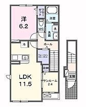 コンフォート 201 ｜ 三重県伊勢市御薗町高向912-1（賃貸アパート1LDK・2階・50.96㎡） その2