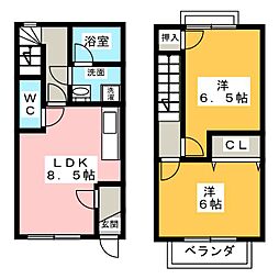 フォーシーズン 2LDKの間取図画像
