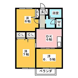 ダイヤディアス 3DKの間取図画像