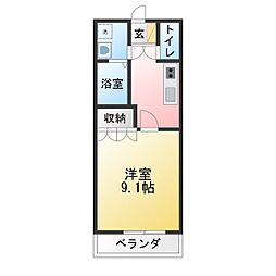 Smiley 1Kの間取図画像