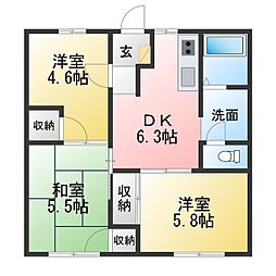 サニーパレス 3DKの間取図画像