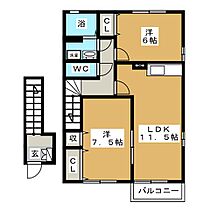 メープル・クロス・タカツカI番館  ｜ 三重県亀山市高塚町（賃貸アパート2LDK・2階・63.63㎡） その2