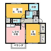 コスモスハウスＧ  ｜ 三重県松阪市甚目町（賃貸アパート2DK・1階・48.75㎡） その2