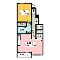 エアリーII  ｜ 三重県松阪市久保町（賃貸アパート1LDK・1階・43.10㎡） その2