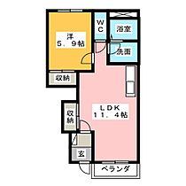 プランドール  ｜ 三重県多気郡多気町五佐奈（賃貸アパート1LDK・1階・43.68㎡） その2