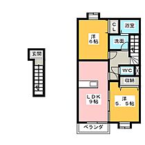 サンライズヒルズＢ  ｜ 三重県松阪市肥留町（賃貸アパート2LDK・2階・54.88㎡） その2