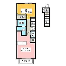 セレンディピティ  ｜ 三重県松阪市射和町（賃貸アパート1LDK・2階・42.37㎡） その2