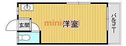 ハウス西舟木 1Kの間取図画像