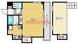 リーベンあさひ総持寺 1Kの間取図画像