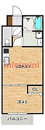 茨木市下穂積2丁目アパート 1LDKの間取図画像