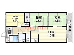 リヴェール郡 3LDKの間取図画像