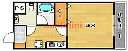 CASA・SOL 1Kの間取図画像