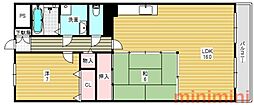 サンコーポ高槻ことぶき 2LDKの間取図画像