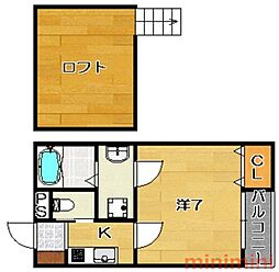 PALACEWEST 1Kの間取図画像