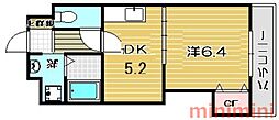 プラネット46 1DKの間取図画像
