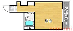 オーティーハイツ茨木 ワンルームの間取図画像