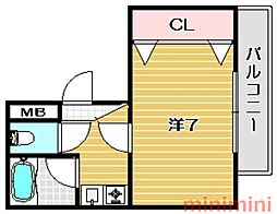 サンヒルズ.M 1Kの間取図画像