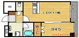 ヴェルドゥール南茨木 1LDKの間取図画像
