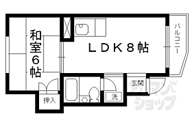 京都府京都市北区小山南上総町（賃貸マンション1LDK・2階・27.48㎡） その2