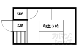 玉田荘 ワンルームの間取図画像
