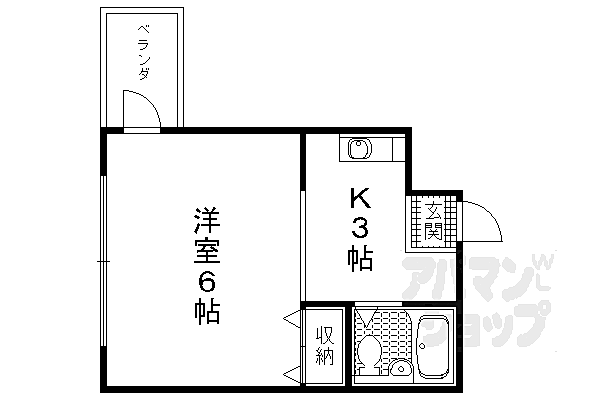 ヴィラ北山 102｜京都府京都市北区上賀茂今井河原町(賃貸マンション1K・1階・19.48㎡)の写真 その2