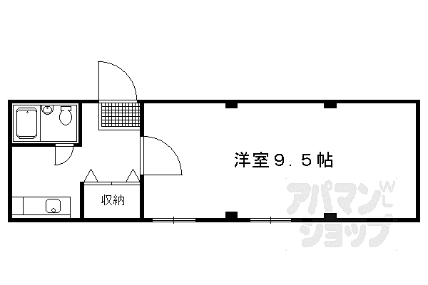 上賀茂松柏 203｜京都府京都市北区大宮上ノ岸町(賃貸マンション1K・2階・27.03㎡)の写真 その2