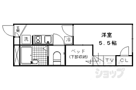 レオパレススカイブルー 206 ｜ 京都府京都市北区西賀茂鹿ノ下町（賃貸アパート1K・2階・19.87㎡） その2