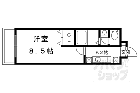 鹿苑 205 ｜ 京都府京都市北区衣笠赤阪町（賃貸マンション1K・2階・23.00㎡） その2