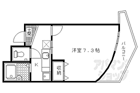 京都府京都市左京区北白川別当町（賃貸マンション1K・2階・22.11㎡） その2