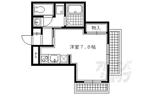 京都府京都市左京区新柳馬場通り孫橋上ル菊鉾町（賃貸マンション1K・3階・23.50㎡） その2