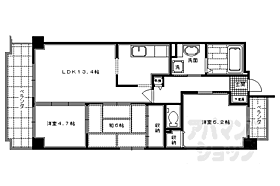 京都府京都市中京区西ノ京南聖町（賃貸マンション3LDK・5階・65.14㎡） その2