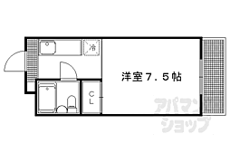 叡山電鉄叡山本線 一乗寺駅 徒歩9分の賃貸マンション 3階1Kの間取り
