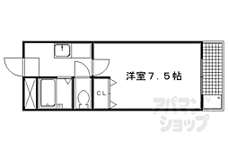 阪急京都本線 大宮駅 徒歩7分の賃貸マンション 3階1Kの間取り
