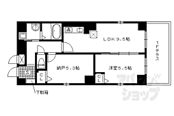 京阪本線 三条駅 徒歩3分の賃貸マンション 1階1SLDKの間取り