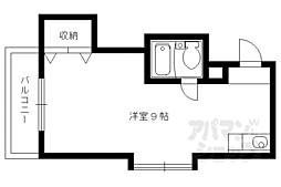 ベルヴィナダ ワンルームの間取図画像