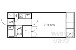 ラフィーネ北山 1Kの間取図画像