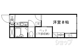 レオパレスアルモニ 1Kの間取図画像