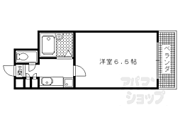 ピラーズ北山 1Kの間取図画像