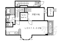 レシャンブルドゥ北山 1LDKの間取図画像