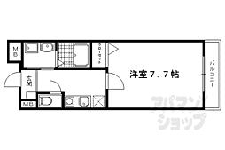 シャン・ドフルールお花畑 1Kの間取図画像