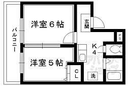 ビルゴ北山 2Kの間取図画像