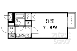 パレス紫竹 1Kの間取図画像