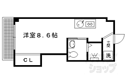 紫野ハイツ ワンルームの間取図画像