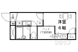 レオパレスクリエイティブAge 1Kの間取図画像