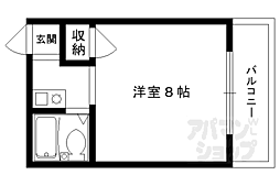 アベニュー上賀茂 1Kの間取図画像