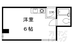 セゾン衣笠 ワンルームの間取図画像