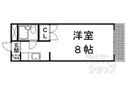 マンションシャローム 1Kの間取図画像